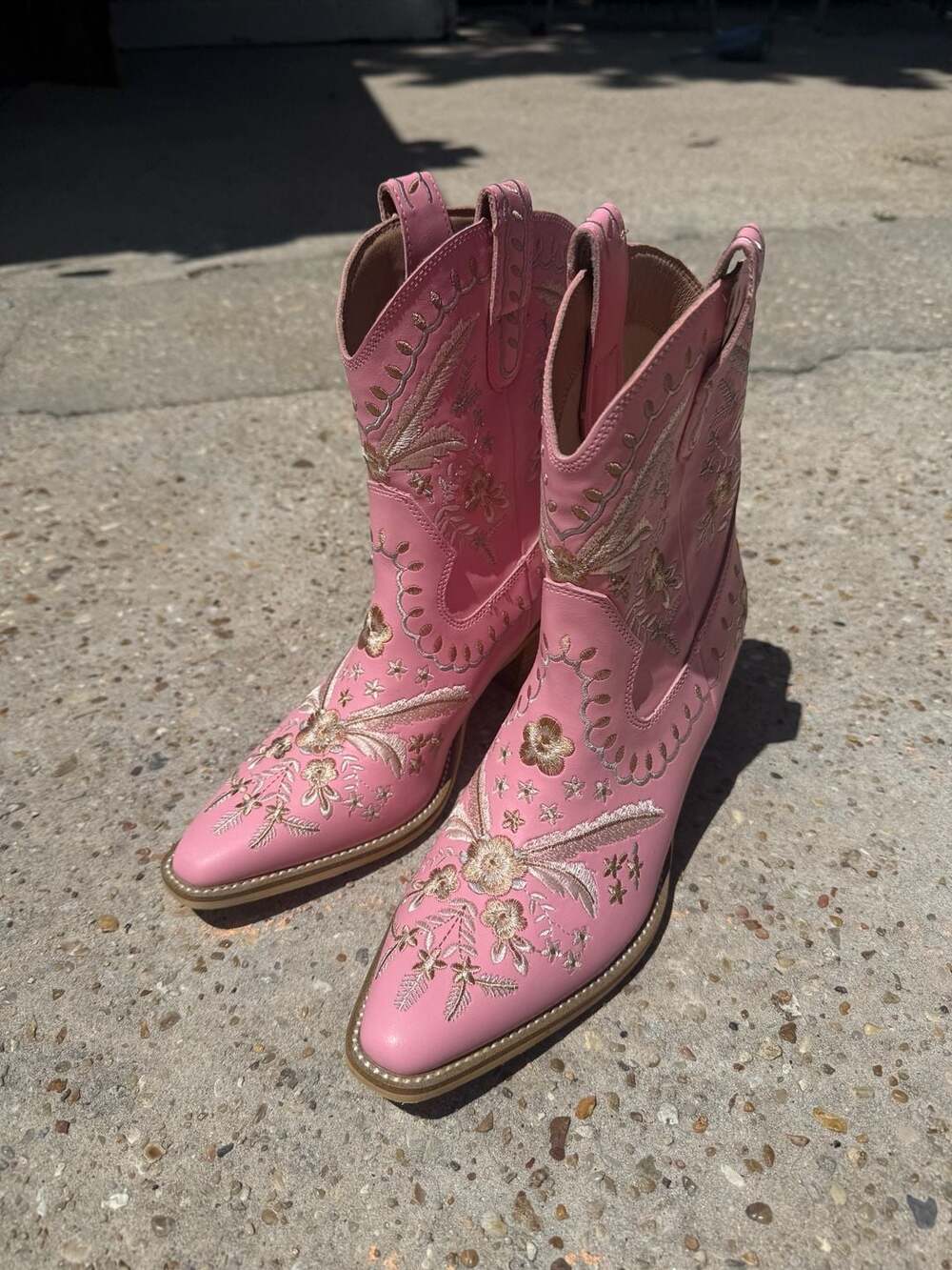 Mi.iM Cali Floral Embroidered Coastal Cowgirl Boots, Bridal Festival Style